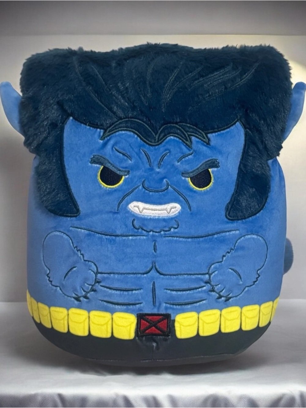Blue Plush Character Men’s Crossbody Bag